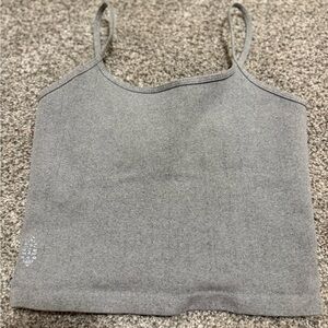 Cropped gray free people movement workout top